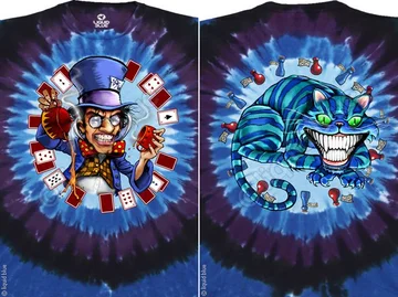 Льюис Кэрролл был математик, философ, логик. Его "Алиса в стране чудес" имеет два измерения: это книга об одном необычном путешествии, лежащая на столе, и бездонный колодец ребусов и загадок, над которыми до сих пор ломают головы тысячи людей.Что объединяет все эти сюжеты в наших футболках? Мифы? Миф- это лишь результат. Изображение на футболке учит мыслить нас и мыслить других. Не всё решается по шаблону. Только когда человек осознанно подходит к проблеме умеет пользоваться и логикой и ирациональным мышлением, он находит ответ. Мыслите!Чеширский кот на спине футболки - просто шикарен!